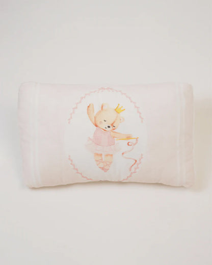 Baby Jalebi Cot Bedding Set-Prima Ballerina Bear-100% Organic Cotton-Peach-For Infants