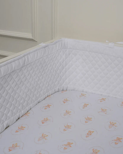 Baby Jalebi Cot Bedding Set-Prima Ballerina Bear-100% Organic Cotton-Peach-For Infants