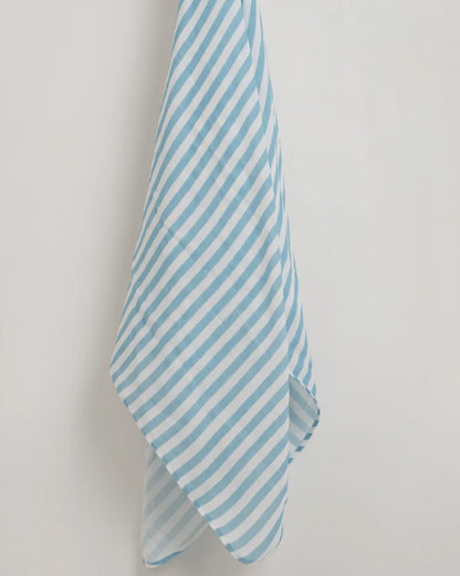 Baby Jalebi Organic Muslin Swaddle-Roadster-Blue & White-Pack of 2-Infant Wraps