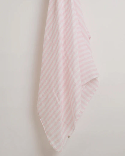 Baby Jalebi Organic Muslin Swaddle-Ballerina Bear-Peach & White-Pack of 2-Infant Wraps
