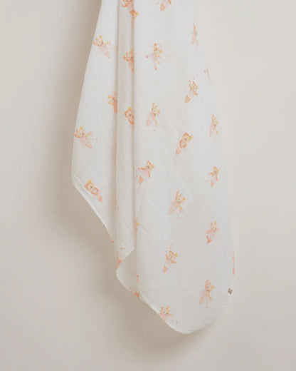 Baby Jalebi Organic Muslin Swaddle-Prima Ballerina bear-White-Pack of 1-Infant Wraps