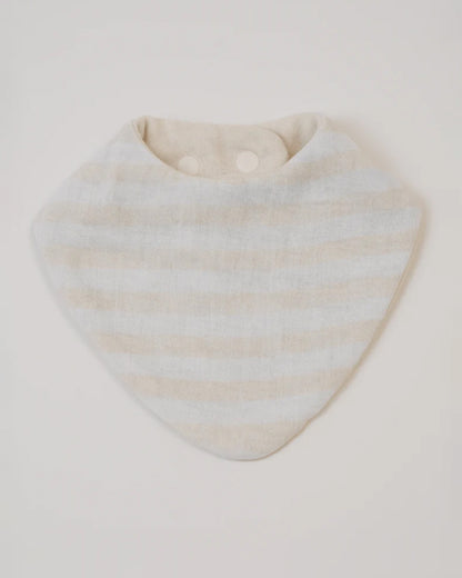 Baby Jalebi Neutrals Organic Cotton Muslin Bib-Set of 3-Super Soft Absorbent & Reversible-For Infants