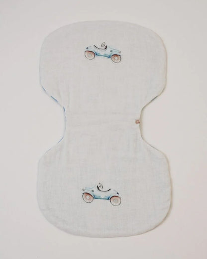Baby Jalebi Gery Roadster Stripes Organic Cotton Muslin Burp Cloth-Set of 3-Super Soft Absorbent & Reversible-For Infants