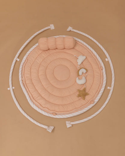 Baby Jalebi The Complete Dream Team Island Playmat & Playgym With Bumper Set-Pink-Perfect For Tummy Time-0M+