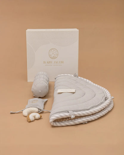 Baby Jalebi The Complete Dream Team Island Playmat & Playgym With Bumper Set-Grey-Perfect For Tummy Time-0M+