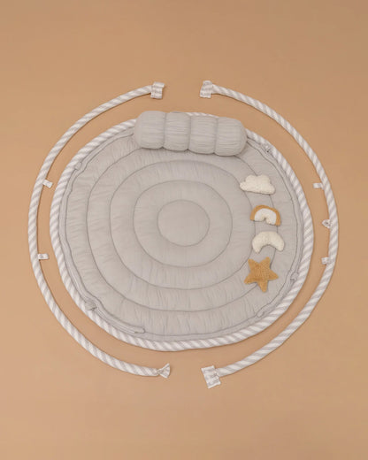 Baby Jalebi The Complete Dream Team Island Playmat & Playgym With Bumper Set-Grey-Perfect For Tummy Time-0M+