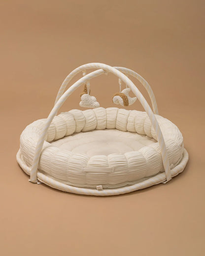 Baby Jalebi The Complete Dream Team Island Playmat & Playgym With Bumper Set-Ecru-Perfect For Tummy Time-0M+
