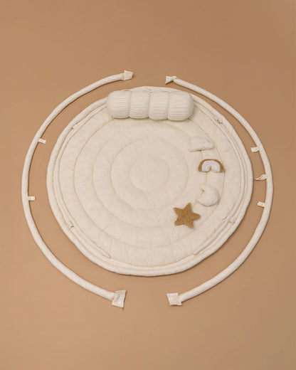 Baby Jalebi The Complete Dream Team Island Playmat & Playgym With Bumper Set-Ecru-Perfect For Tummy Time-0M+