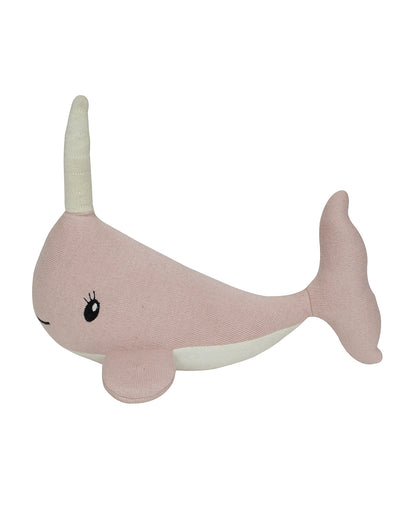 Pomme Narwhal Knitted Soft Toy-Non Toxic-Plush Cuddly Toy For Newborn