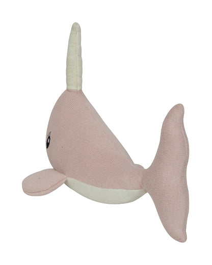 Pomme Narwhal Knitted Soft Toy-Non Toxic-Plush Cuddly Toy For Newborn