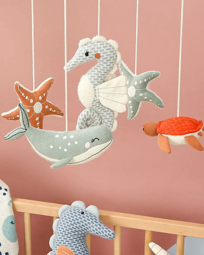 Pomme Knitted Cot Mobile-Coral Life-100% Premium Combed Cotton