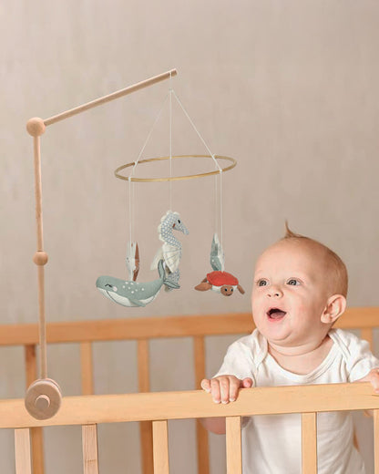 Pomme Knitted Cot Mobile-Coral Life-100% Premium Combed Cotton