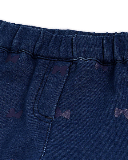 Chicco Blue Trouser-Printed-Cotton-For Infants