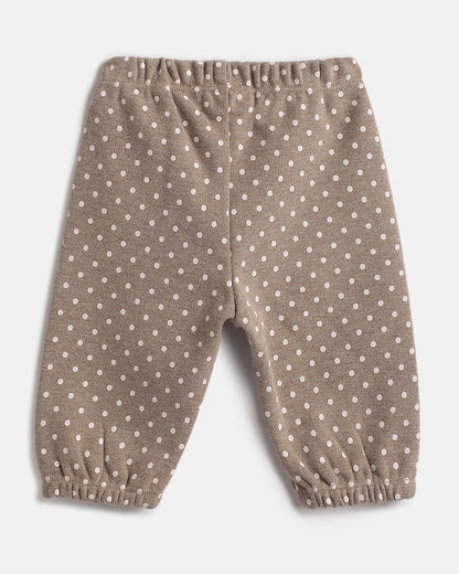 Chicco Pastel Pink & Natural T-shirt & Legging Set-Printed-Cotton-For Infants