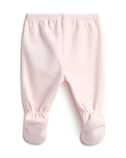 Chicco Pastel Pink Top & Legging Set-Printed-Cotton-For Infants