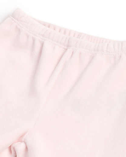 Chicco Pastel Pink Top & Legging Set-Printed-Cotton-For Infants