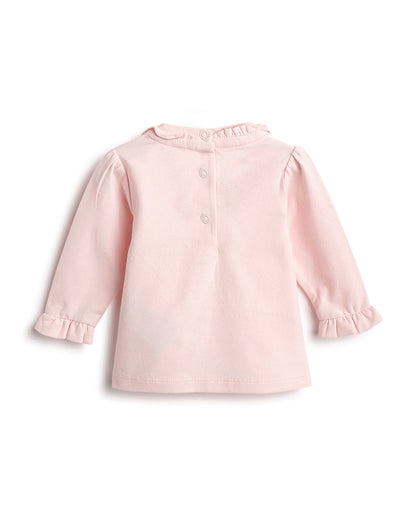 Chicco Peach Top-Printed-Cotton-For Infants