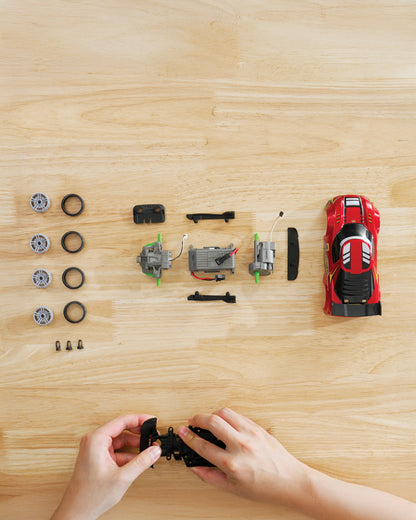 Silverlit Exost Build 2 Drive Remote Control Car-Vehicle Toy-With 20+ Parts-Rechargeable Battery-6Y+