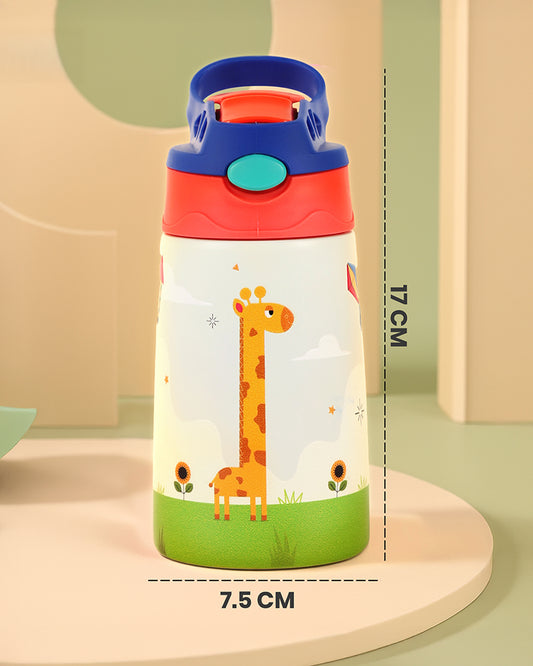 Nuluv Giraffe Spout Sipper-With Push Button Lid-BPA & PVC Free-300 ml