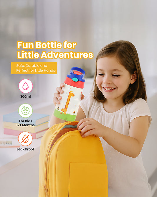 Nuluv Giraffe Spout Sipper-With Push Button Lid-BPA & PVC Free-300 ml
