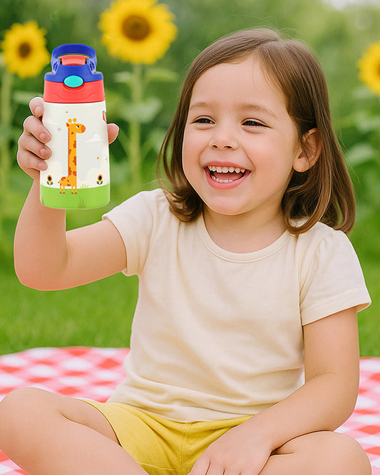 Nuluv Giraffe Spout Sipper-With Push Button Lid-BPA & PVC Free-300 ml