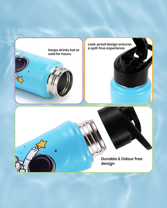 Nuluv Sport Space Spout Sipper-With Flip Cap-BPA & PVC Free-500 ml
