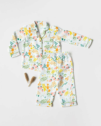 Cocoon Care Multicolor Nightsuit-Bamboo-Spring Single-For Infants