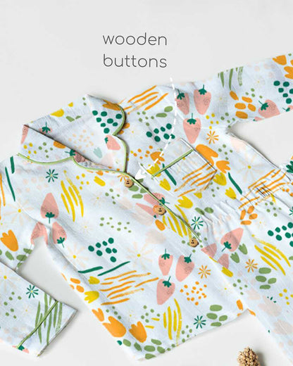 Cocoon Care Multicolor Nightsuit-Bamboo-Spring Single-For Infants