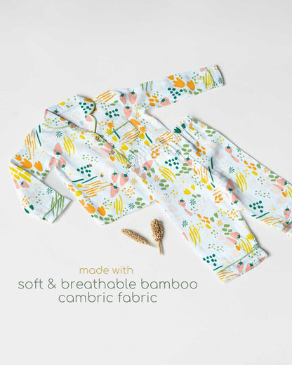 Cocoon Care Multicolor Nightsuit-Bamboo-Spring Single-For Infants