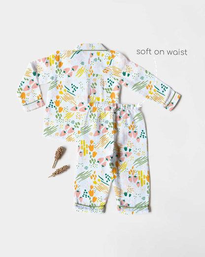 Cocoon Care Multicolor Nightsuit-Bamboo-Spring Single-For Infants