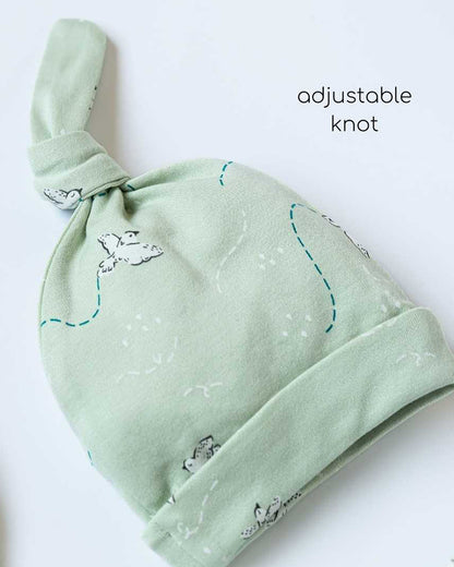 Cocoon Care Green Caps, Booties & Mittens Set-Bamboo-Freedom Fighter-For Infants