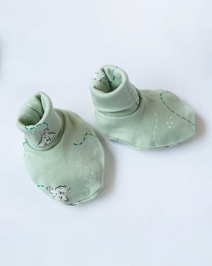 Cocoon Care Green Caps, Booties & Mittens Set-Bamboo-Freedom Fighter-For Infants