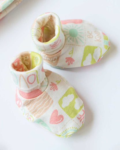 Cocoon Care Peach Caps, Booties & Mittens Set-Bamboo-Kindness Cave-For Infants