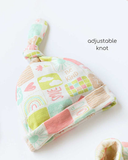 Cocoon Care Peach Caps, Booties & Mittens Set-Bamboo-Kindness Cave-For Infants