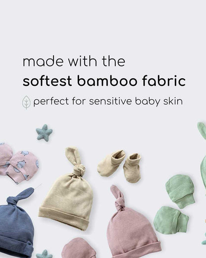 Cocoon Care Peach Caps, Booties & Mittens Set-Bamboo-Kindness Cave-For Infants