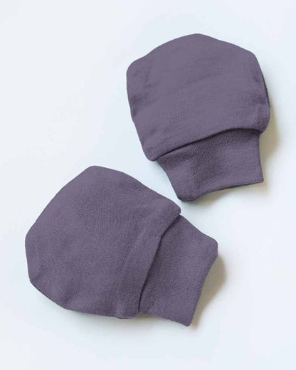 Cocoon Care Plum Caps, Booties & Mittens Set-Bamboo-Solid-For Infants