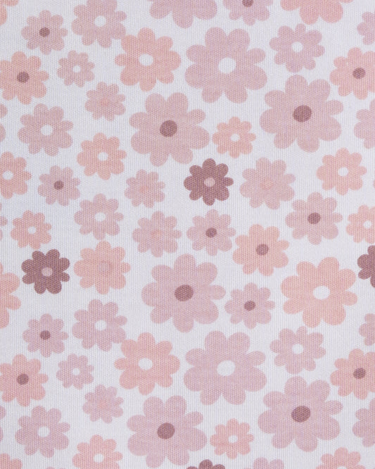 Twingle 100% Organic Cotton Baby Bodysuit-Long Sleeves-Nickel Free Snaps-Pastel Pink-Floral Print-For Infants