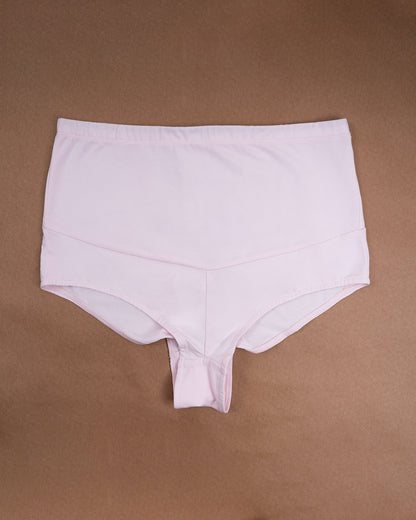 Wobbly Walk Over Belly Maternity Panty-100% Cotton-Barely Pink-For Pregnancy & Post Delivery Use