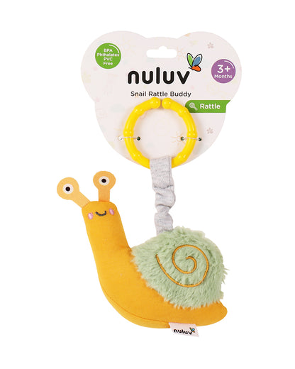 nuluv Snail Buddy Rattle Toy-Easy Attachment with Stroller & Crib-For 3M+