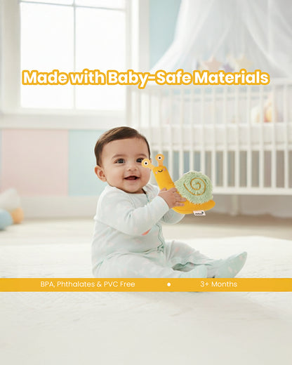 nuluv Snail Buddy Rattle Toy-Easy Attachment with Stroller & Crib-For 3M+