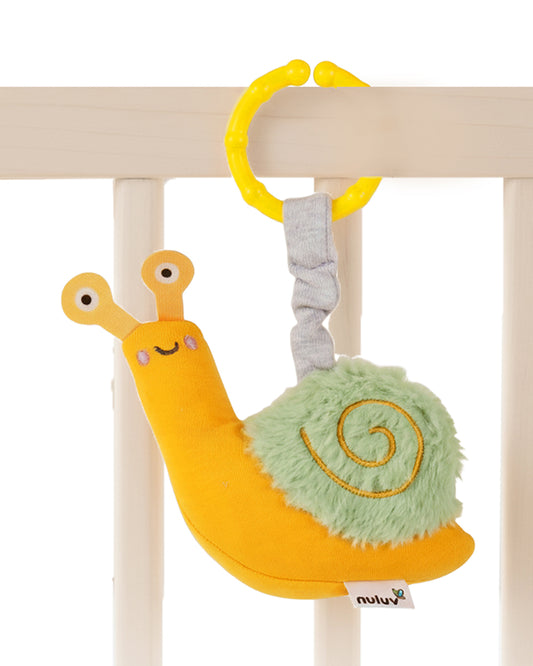 nuluv Snail Buddy Rattle Toy-Easy Attachment with Stroller & Crib-For 3M+