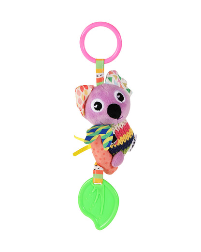 nuluv Activity Koala Squeaker Soft Toy & Teether with Crinkle Sound-Easy Attachment with Stroller & Crib-For 3M+