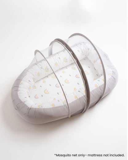 Aariro Cozy Nest Mosquito Net-Follow the Rainbow-Organic Cotton-Newborn Bed-0-8M