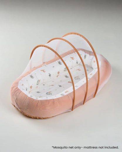 Aariro Cozy Nest Mosquito Net-Wild Safari-Organic Cotton-Newborn Bed-0-8M
