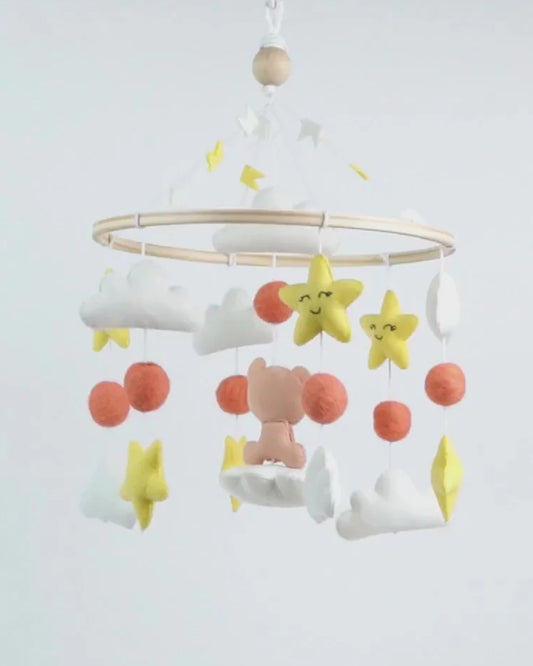 Babble Wrap Cot Mobile-Teddy's Twilight-Stimulates Baby's Visual Senses-For Calm Baby Sleep