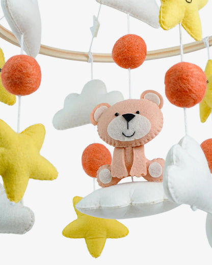Babble Wrap Cot Mobile-Teddy's Twilight-Stimulates Baby's Visual Senses-For Calm Baby Sleep