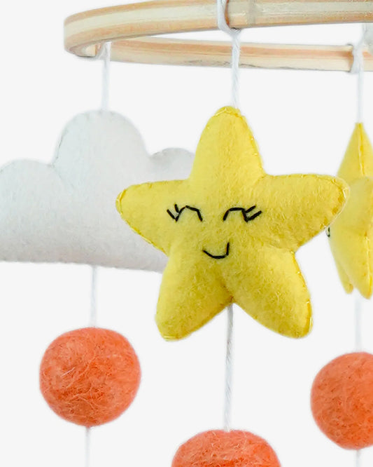 Babble Wrap Cot Mobile-Teddy's Twilight-Stimulates Baby's Visual Senses-For Calm Baby Sleep