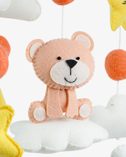 Babble Wrap Cot Mobile-Teddy's Twilight-Stimulates Baby's Visual Senses-For Calm Baby Sleep