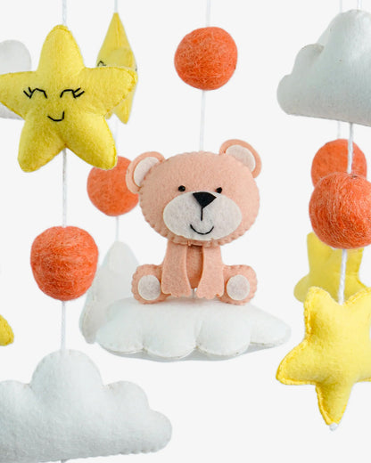 Babble Wrap Cot Mobile-Teddy's Twilight-Stimulates Baby's Visual Senses-For Calm Baby Sleep