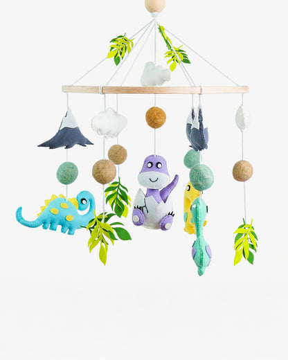Babble Wrap Cot Mobile-Dino Doze-Stimulates Baby's Visual Senses-For Calm Baby Sleep